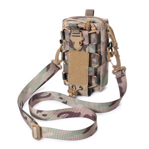 WZJP Camping Outdoor Water Bottle Mobile Phone Bag Multifunctional Molle Hanging Bag Tactical Crossbody Waist Bag