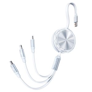 Lisen | 3-in-1 Fast Charging Data Cable Retractable Multi-functional 100W