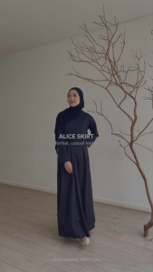 Ghanimi - Alice Skirt / Rok Rempel Polos / Rok Kondangan Kekinian / Rok Korean Style Daily