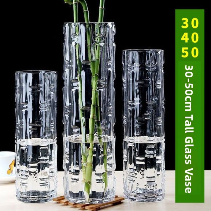 Extra Large round Glass Vase Simple Nordic Floor Standing Transparent ...