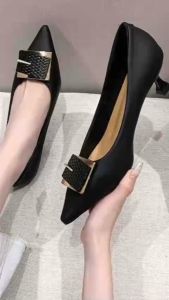 Mẫu A01_Giày gót cao bịt mũi nhọn cao 5cm-7cm êm chân không bó.mẫu giày nữ siêu phẩm ôm chân đi siêu thích