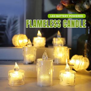 Led Battery Operated Candle Electronic Flameless Candle Altar Light For Candle Holder Weeding Events
