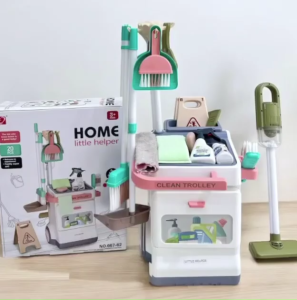 Home little helper ของเล่นชุดทำความสะอาด เครื่องดูดฝุ่น ใช้ได้จริง อุปกรณ์เสมือนจริง TY41