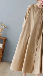 Pijar - Olin Midi Dress Crinkle Airflow Premium Gamis Maxy Polos Wanita Korean Style