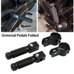 Universal Motorcycle Pedals Folded For Kawasaki Yamaha Honda CNC Aluminum Mopeds Scooters Bicycle Motorbike Foldable footrest