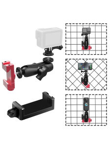 Aluminum Alloy Baseball Tennis Net Holder Stand Fixed Mobile Phone Bracket Creative Outdoor Clip-On Mount Black Knight