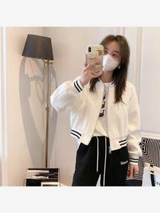 Korean Style Short Baseball Jacket Womens Casual Versatile Spring Summer New Fashion Sport Coat Small Size Fit Top
