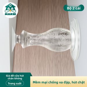 MONLEYTA | Móc cửa bằng cao su mềm không cần khoan chống va đập âm thanh khi đóng cửa thiết bị cố định cho cửa phòng tắm móc cửa kiểu nắp tròn của Đức