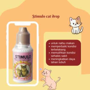 Stimulo Cat Drop Obat Vitamin Kucing Penambah Nafsu Makan Daya Tahan Tubuh Cat Kitten