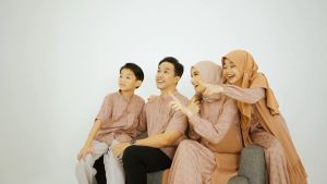 NBRS Hyra Gamis Sarimbit Set Keluarga Koko Dewasa Anak Setelan Dress Midnight Blue Rayya Series