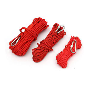 Salvage Fishing Magnet Rope Suitable for Powerful Neodymium Search Magnet Insurance Rope with Carabiner Dia 4/6/8mm x 10/20/30M