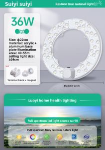 SUIYI | Full Spectrum LED Replacement Bulb with Three-Color Light for Bedroom