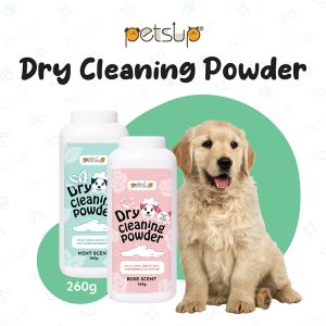 Petsup Pet Dry Shampoo Odor Control Deodorizing Hypoallergenic Powder for Dogs Cats Shower