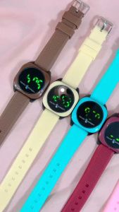 Jam Tangan Wanita Digital Sentuh dengan Tampilan LED Fashion Korea Import