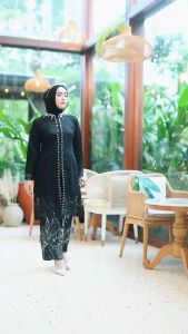 Setelan Kebaya Modern Elegan Payet Payung Poliester LD 130 - Ukuran Jumbo M-XXL