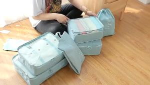 MLADEN 7PCS Foldable Travel Storge Bag Waterproof Travel Luggage Organizer Clothes Underwear Shoes Storage