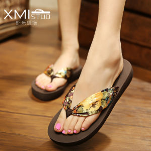 XMISTUO | Non-slip Thick Sole Boho Chic Beach Flip Flops