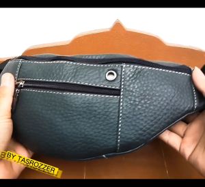Waistbag kulit sapi 100% super tebal pria wanita