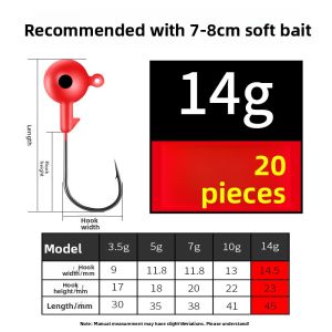 DIAOHAINI | Fishing Lures Anti-Snag Stronger Jig Heads 50 Pieces
