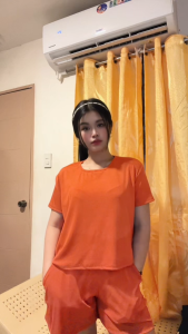 JENNY TERNO shirt and short for WOMEN semi crop top SUMMER outfit OOTD