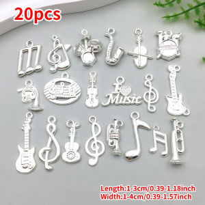 100pcs DIY Jewelry Charms Music Notes Guitars Trumpets Pendants for Bracelets Necklaces Earrings Accessories Craft Supplies