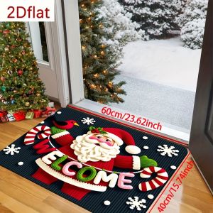 VIKAMA Christmas JOY Doormat Non Slip Washable Welcome Rug for Front Porch Living Room Indoor Outdoor Holiday Winter Decor