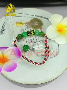 Aura Hoki Gelang Aura Rezeki Original Gelang Aura Kombinasi Batu Alam jade aceh giok mantra dan tali tridatu Bali Original Bisa Cod