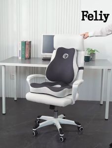 Memory Foam Office Chair Cushion Car Seat Support Pads Buttocks Pillow Massage Hips Orthopedic Pillow Coccyx Pain Relief Cushion Set