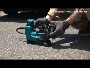 เดิมนำเข้า Makita DMP180 เครื่องอัดอากาศยางปั๊มลมไฟฟ้าลิเธียมปั๊มลมรถยนต์ไร้สายปั๊มลมรถยนต์รถจักรยานยนต์จักรยานบอลปั๊มลมด้วยแบตเตอรี่ลิเธียม 18V 6.0Ah