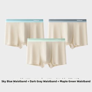 MiiOW | Mens Youth Soft Breathable Antibacterial Cordyceps Maintenance Large Four Corners Underwear