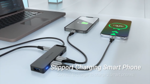 USB 3.0 Hub Vention 4 Port dengan Adaptor Daya - CHL | Plug and Play | Desain Elegan