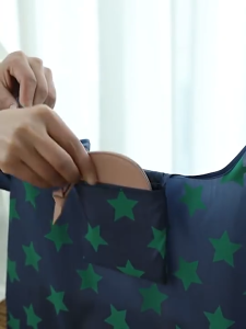 Foldable Recycle Bag Waterproof Storage Pouch Reusable Grocery Bag Washable DurableTravel Shopping Beg Kitar semula 折叠环保袋