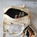 TAS WANITA ZARA TWEED SPEEDY BOWLING PREMIUM. 