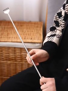 Fmart Back Massage Tools Stainless Steel Telescopic Scratcher Relaxation Anti Itch Claw Scratcher Retractable portable stainless steel scratcher back massage