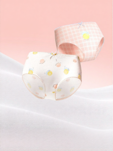 Purcotton | Cotton Breathable Medium Waist Girls Underwear 2 Pieces
