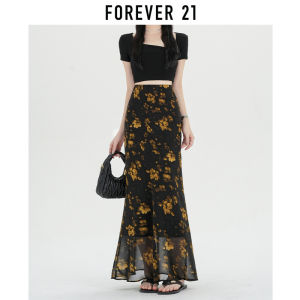 Forever21 | Floral Chiffon Flared Mermaid A-line Skirt