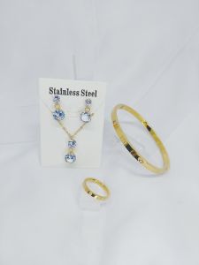 Xp.id - Set Perhiasan Titanium Gold Simple Elegant Anti Karat