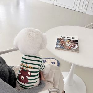 Summer Thin Pet T-shirt Teddy Cat Small Size Dogs Bichon VIP Schnauzer York Pomeranian Dog Clothes