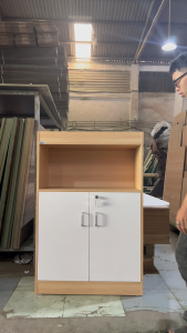 Tủ Gỗ Đựng Hồ Sơ Văn Phòng 2 Cửa Có Khóa Hộc Tủ Mở Rộng Hiện Đại Thương Hiệu SIB Decor HS23