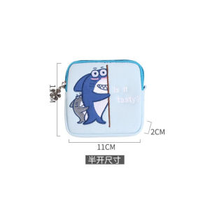 Portable Large Capacity Sanitary Napkin Bag New Cute Funny Mini Package Menstrual Hygiene Cotton Storage Bag for Outdoor Play