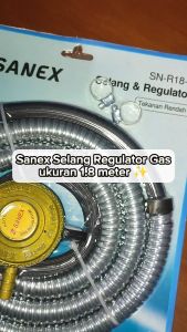 Sanex Selang Regulator Gas SN-R18-1 Ukuran 1.8 Meter / Selang set Murah / Selang Denmgan Regulator / Selang Gas Regulator / Selang Konmplit / Regulator Komplit / Regulator dengan tekanan rendah / Regset Murah / RegSet Kompor /Regulator Selang kompor kecil