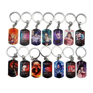 Cartoon cartoon one piece character key chain metal tag key chain bag fashion pendant birthday gift