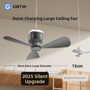 New Small Hanging Fan Super Large Long Battery Life Dormitory Quiet USB Charging Portable Fan Night Light for Camping And Bedside Use