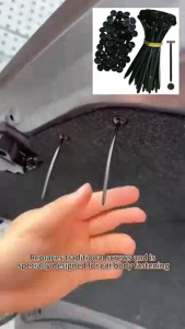 คลิปไนลอนรัดสายเคเบิลรถยนต์10ชิ้น  50/100Pcs ล็อคตัวเอง สายรัดเคเบิลไนลอนแบบสากล