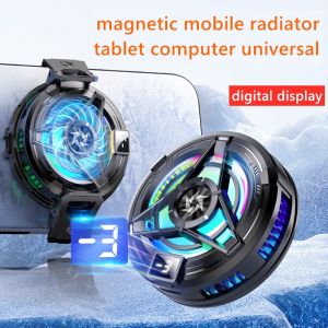 New magnetic mobile radiator with digital display for flat plate cooler mobile cooling fan General Apple Huawei Samsung mobile