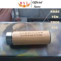 Bình giữ nhiệt vỏ tre khắc tên theo yêu cầu/ Bình đựng nước/ Bình giữ nhiệt BYL. 