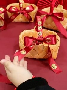 DOUBLE HAPPINESS WEDDING LITTLE BASKET WEDDING SUPPLIES