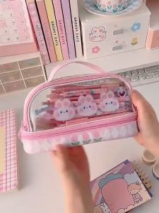 Mamibayi Tempat Pensil Anak Lucu & Kotak Pensil Transparan