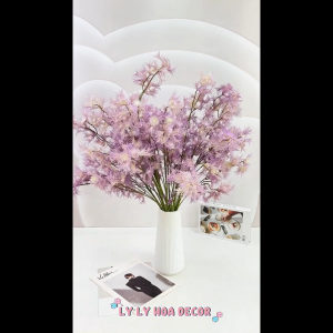 Cành Cỏ Mần Trầu 5 nhánh Trang Trí Nhà Cửa Hàng Sự Kiện. Hoa lụa decor