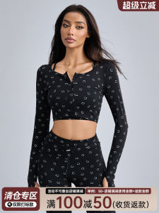 MitaoGirl Autumn Smiley Print Yoga Fitness Womens Long Sleeve Sportswear Breathable Elastic Sports Suit Casual Fitness Clothing